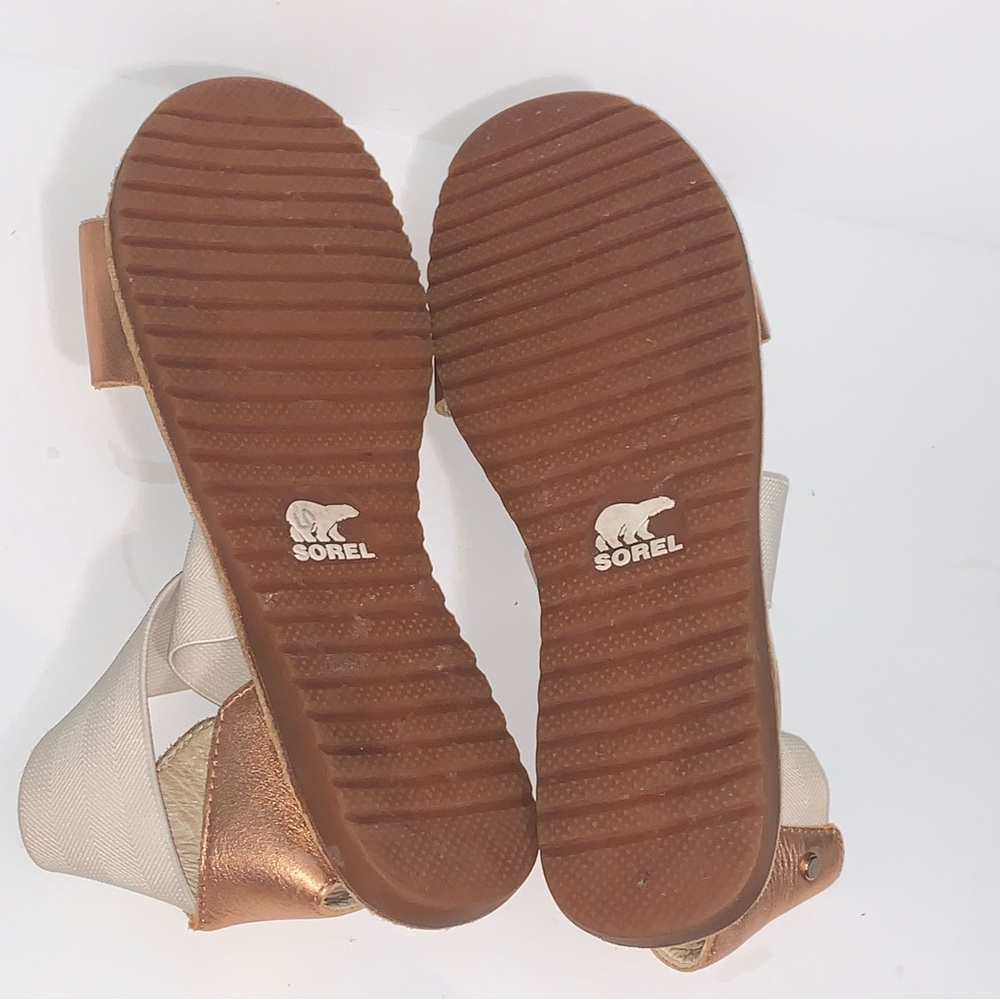 Sorel Women's Sandals in Gold and Cream - Picture 7 of 10